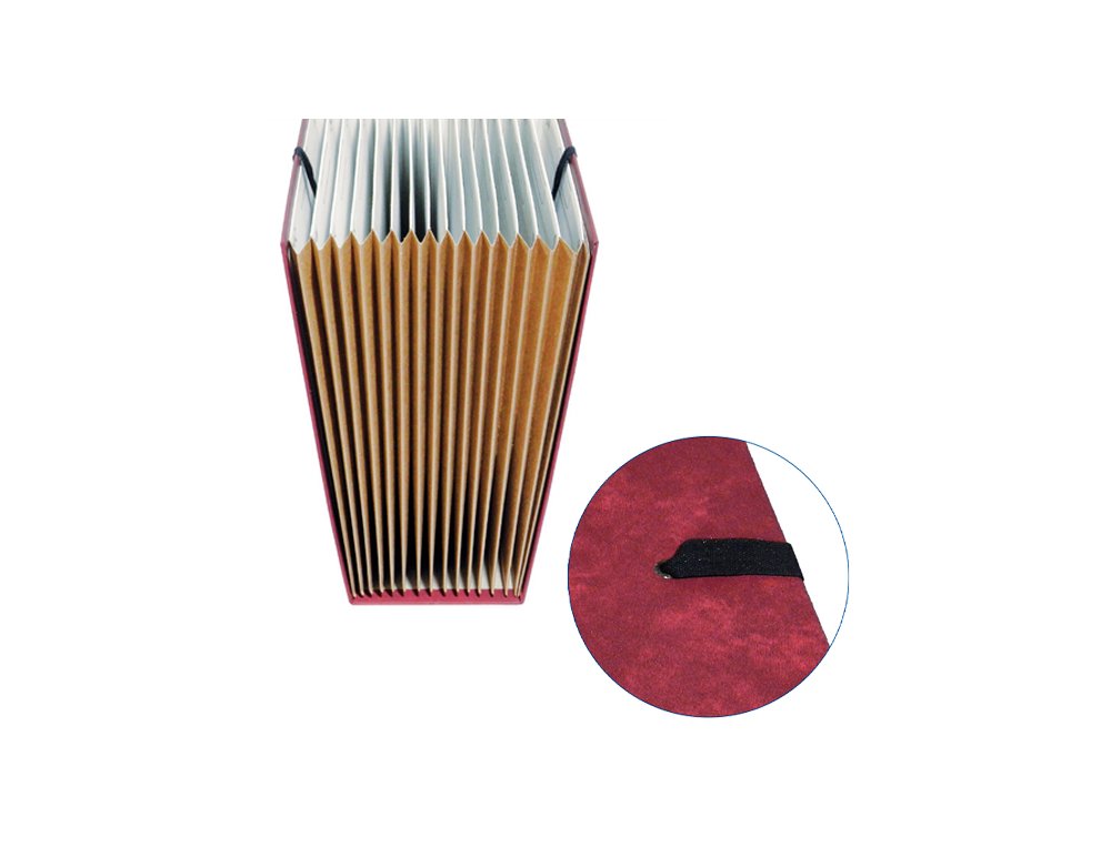 CARPETA FUELLE CARTON TELA CUARTO A-Z/1-31 BURDEOS