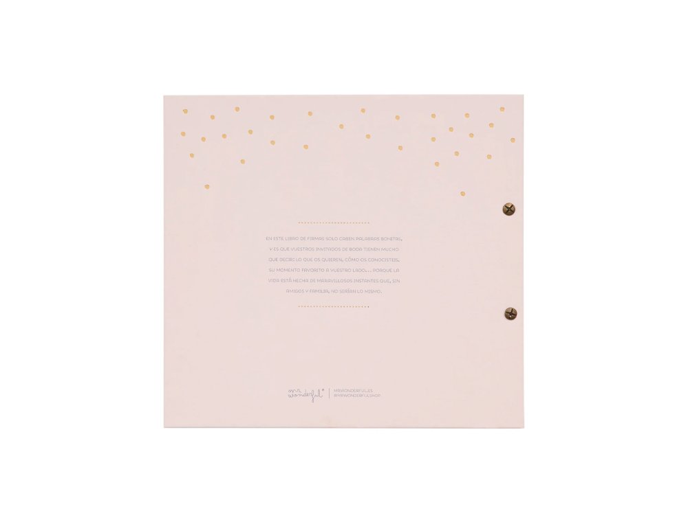 LIBRO DE FIRMAS UNA BODA GENIAL MR WONDERFUL
