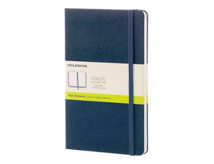 CUADERNO MOLESKINE LARGE AZUL ZAFIRO LISO