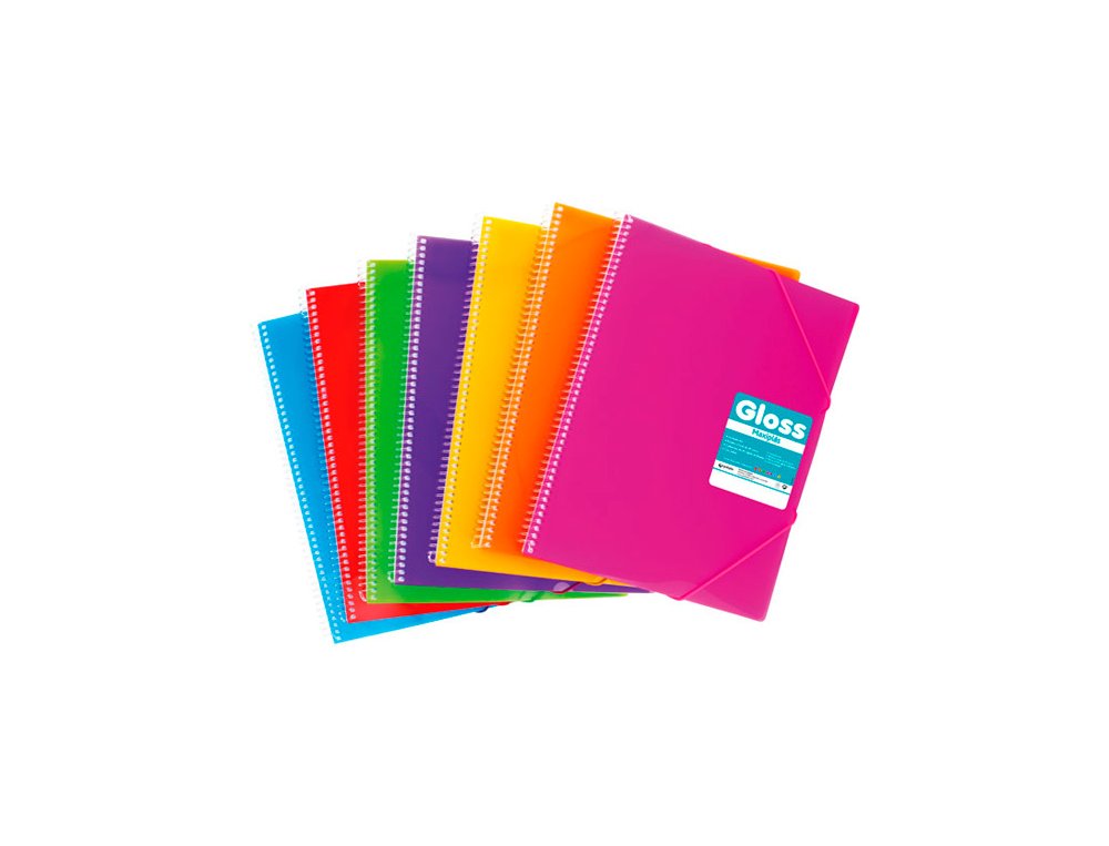 CARPETA FUNDAS DINA4 20 FUNDAS ESPIRAL GRAFOPLAS GLOSS MORADO