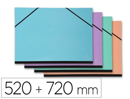 CARPETA DIBUJO DINA2 52X72 Cm COLORES PASTEL BRILLO SURTIDOS