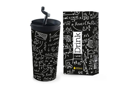 TAZA TERMICA ACERO INOXIDABLE 350ML MATEMATIC