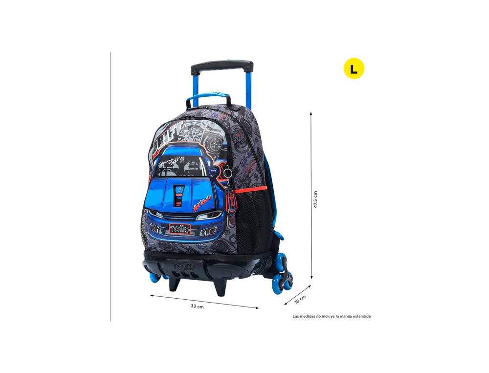 CARTERA COLEGIAL TOTTO MORRAL 3 RUE BOMPER RACING L 5HR
