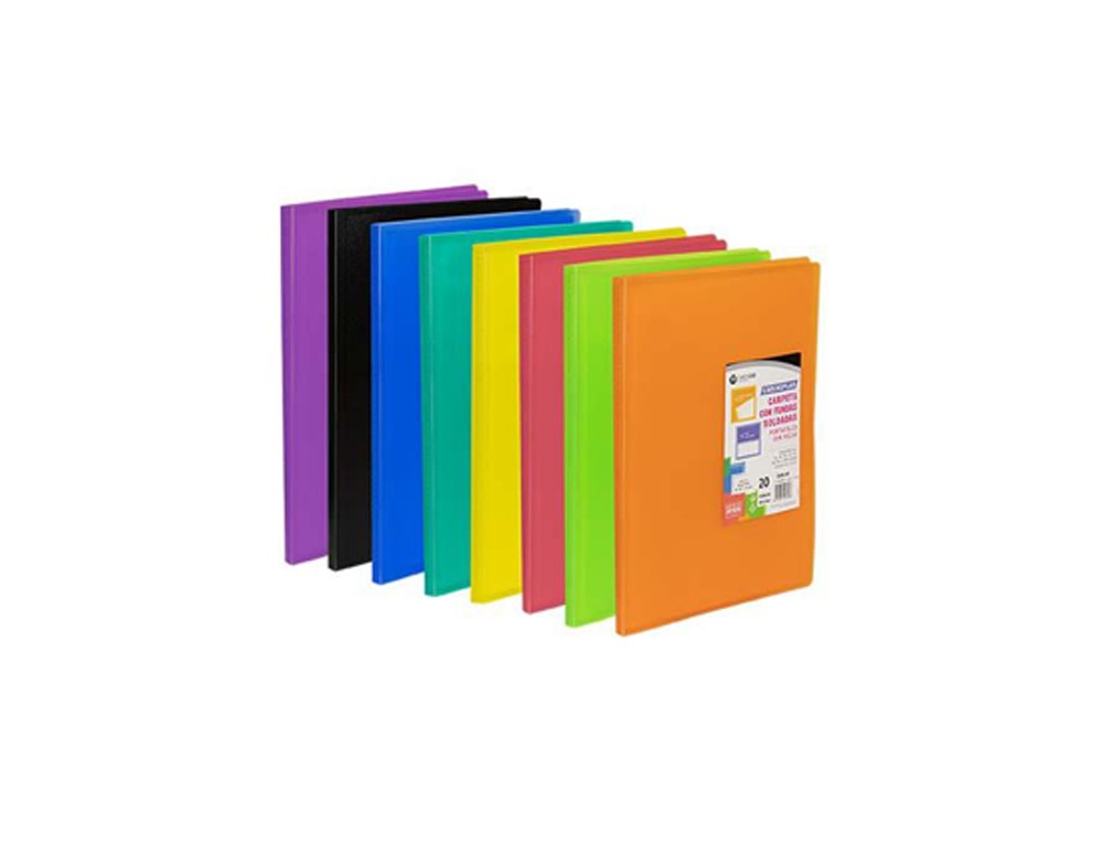 CARPETA FUNDAS DINA4 20 FUNDAS ENCUADERNADO CARCHIDEA AZUL