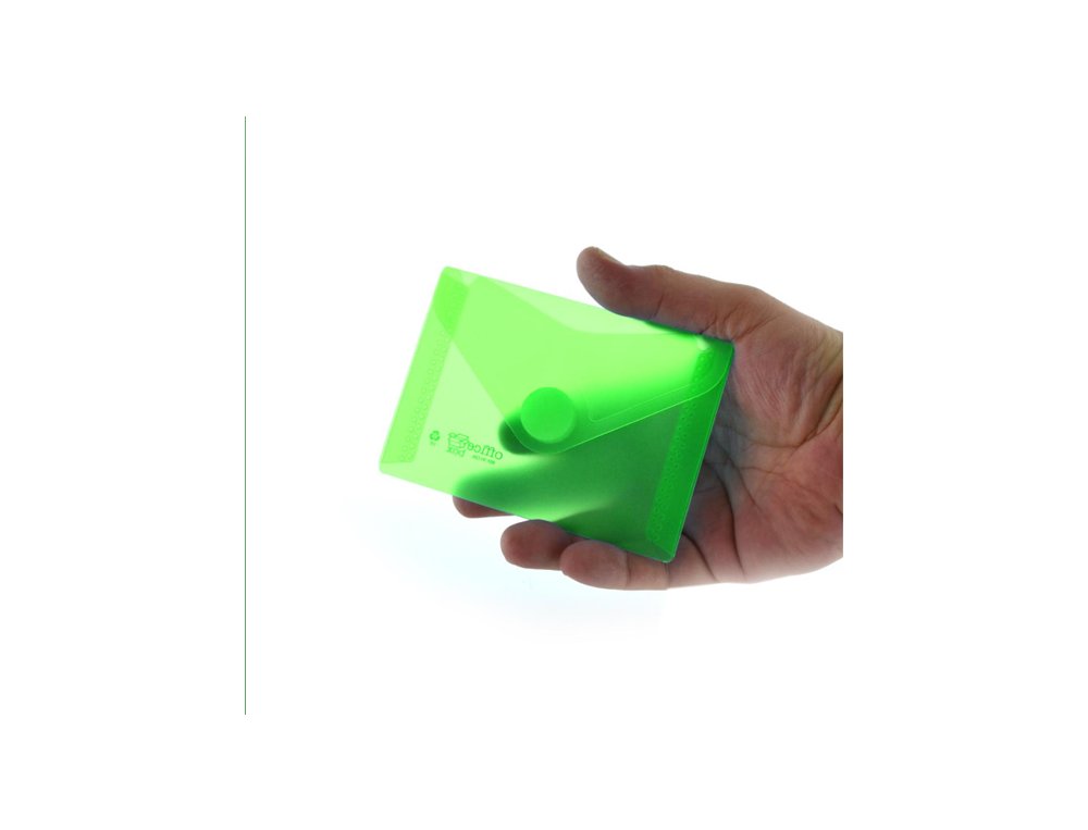 DOSSIER BOLSA VELCRO DINA7 TRANSPARENTE VERDE