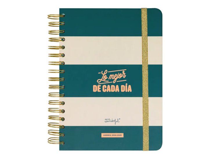 AGENDA ESCOLAR ESPIRAL DIA PAGINA Mr Wonderful WONDER Lo mejor de cada da