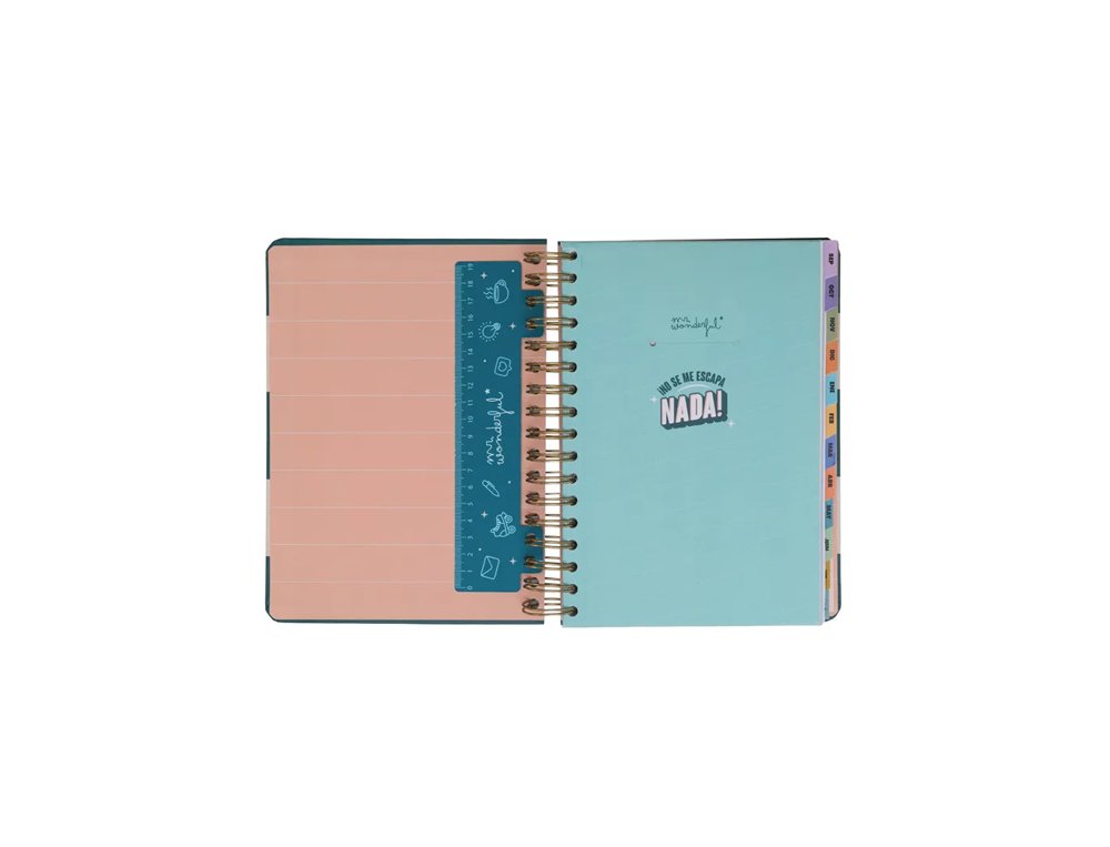 AGENDA ESCOLAR ESPIRAL DIA PAGINA Mr Wonderful WONDER Lo mejor de cada día