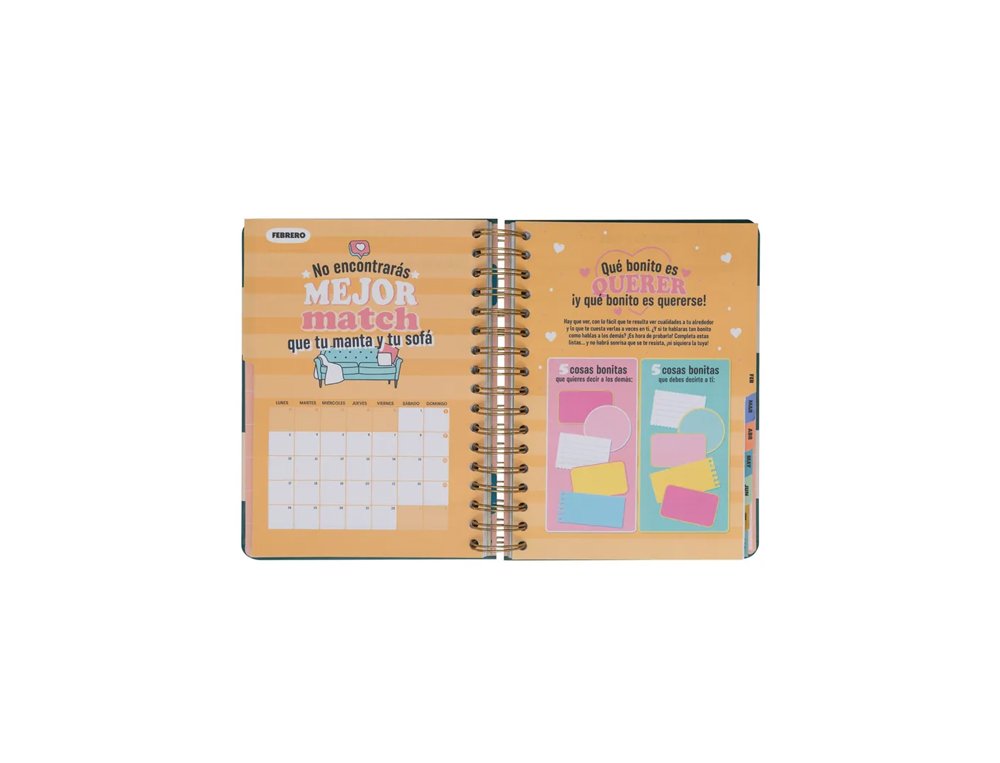 AGENDA ESCOLAR ESPIRAL DIA PAGINA Mr Wonderful WONDER Lo mejor de cada día