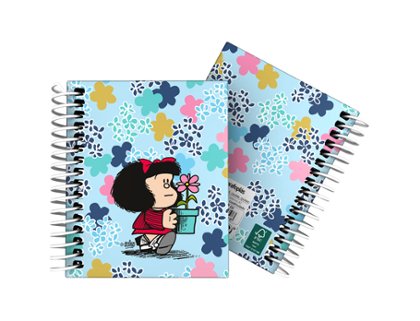 BLOC ESPIRAL DINA7 100 Hojas 70 Gramos CUADRICULADO 5MM MAFALDA LIVELY