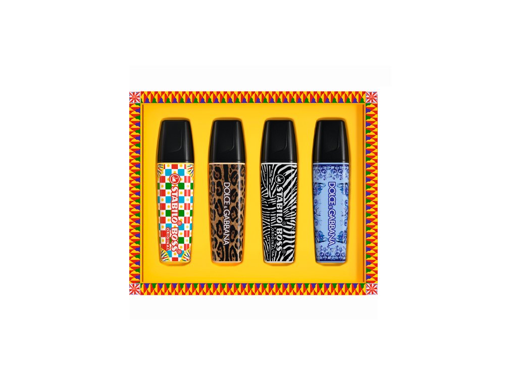 ROTULADOR FLUOR STABILO BOSS BY DOLCE AND GABBANA CAJA PREMIUM 4 COLORES