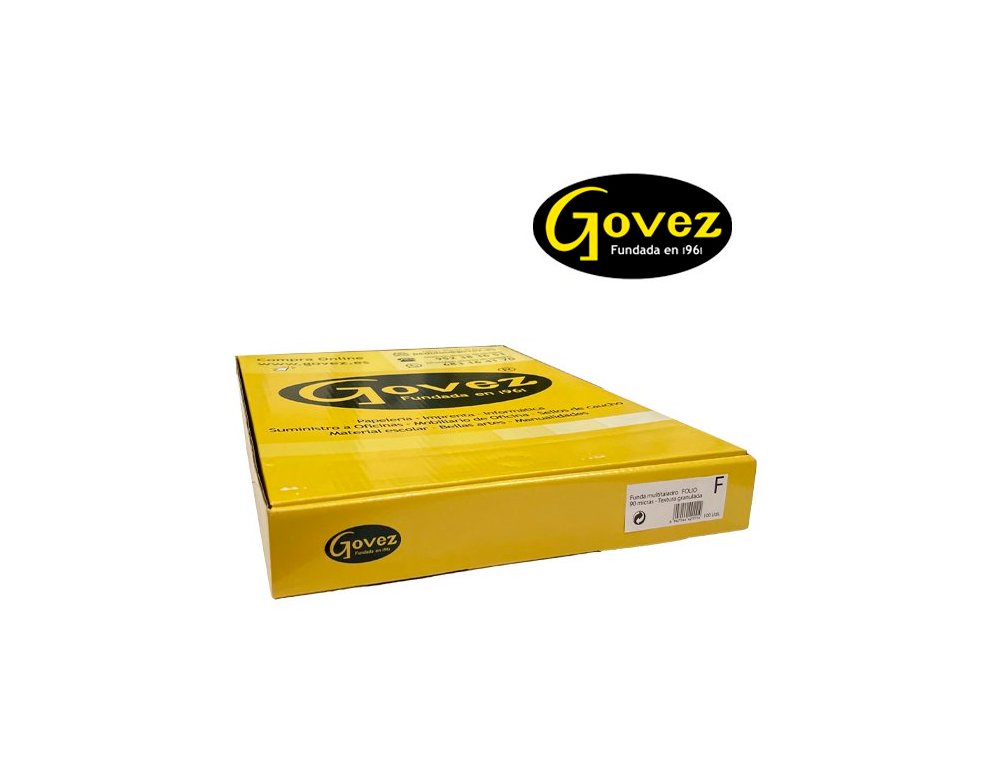 FUNDA MULTITALADRO CRISTAL 80 Micras CAJA 100 Unidades FOLIO GOVEZ