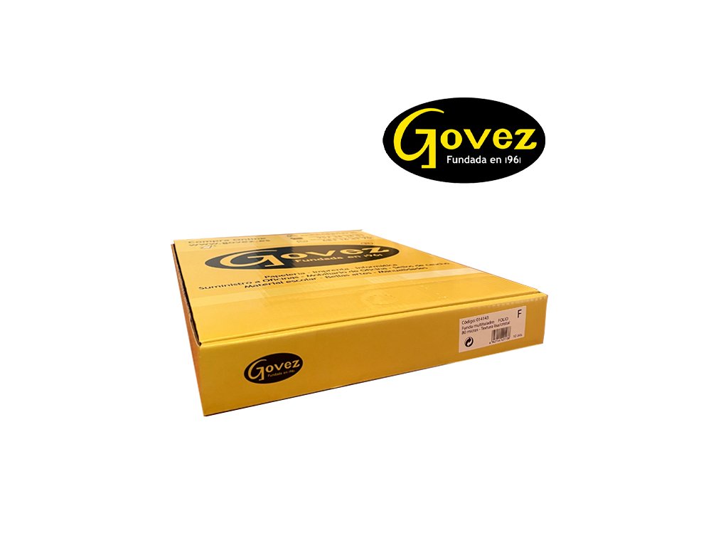 FUNDA MULTITALADRO CRISTAL 80 Micras Paquete 10 Fundas FOLIO GOVEZ
