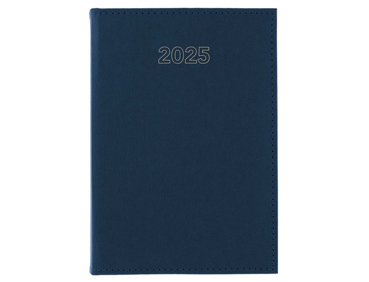 AGENDA ANUAL ENCUADERNADA 17X24 Cm DIA PAGINA GRAFOPLAST ZURICH AZUL MARINO