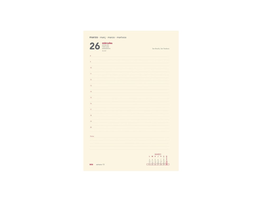 AGENDA ANUAL ENCUADERNADA 17X24 Cm DIA PAGINA GRAFOPLAST ZURICH AZUL MARINO
