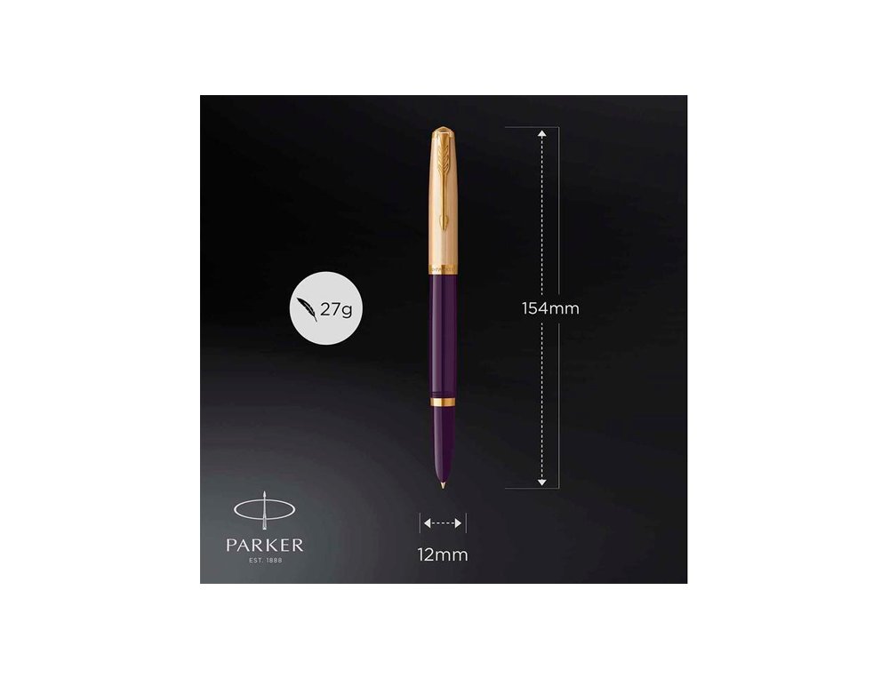 PLUMA PARKER 51 DELUXE CIRUELA PLUMIN F