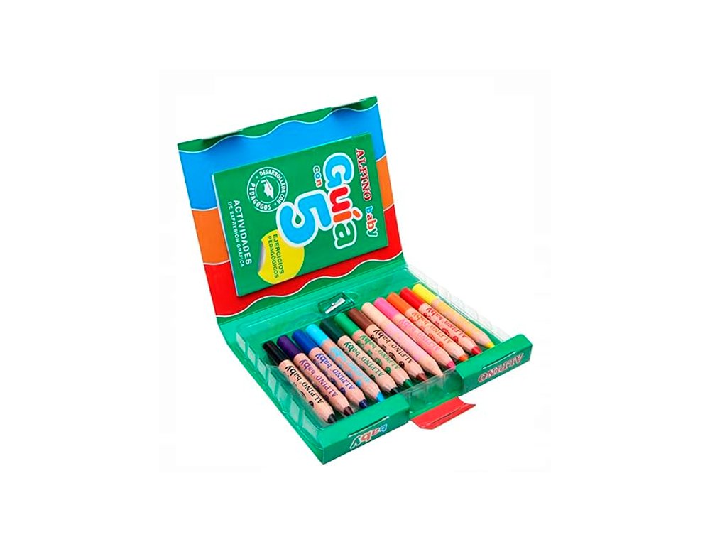 LAPIZ ALPINO BABY MINA 7MM JUMBO CAJA 12 COLORES