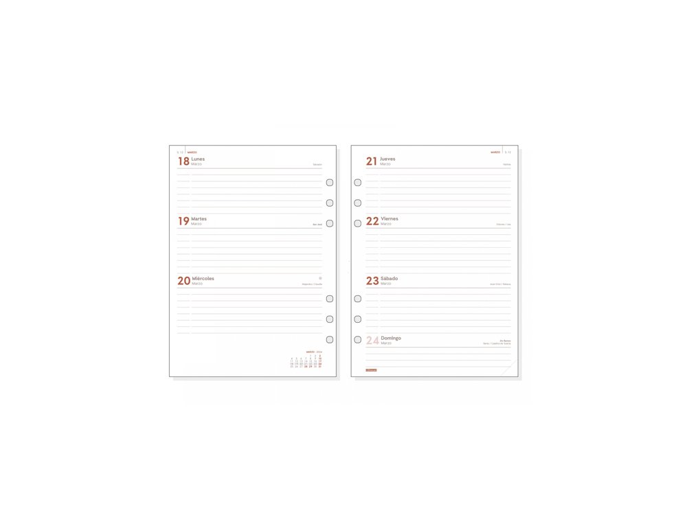 RECAMBIO AGENDA FINOCAM OPEN 1000 AÑO SEMANA/VISTA APAISADO