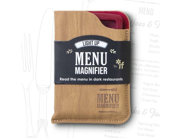 LUZ DE LECTURA + LUPA MENU MAGNIFIER BURDEO