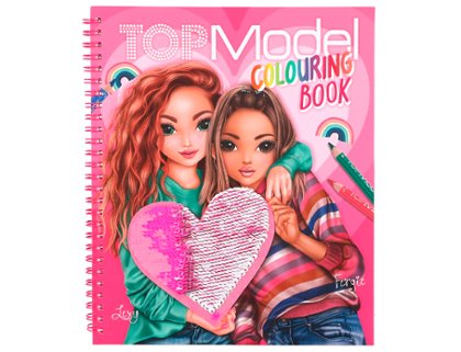 LIBRO DE COLOREAR LENTEJUELAS TOP MODEL