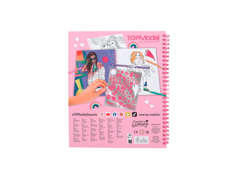 LIBRO DE COLOREAR LENTEJUELAS TOP MODEL