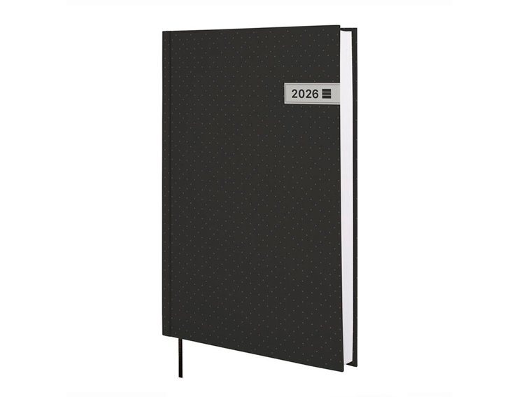 AGENDA ANUAL ENCUADERNADA 165X240 MM DIA PAGINA FINOCAM PORTO NEGRA