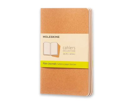 CUADERNO MOLESKINE POCKET PACK 3 Unidades KRAFT BLANCO