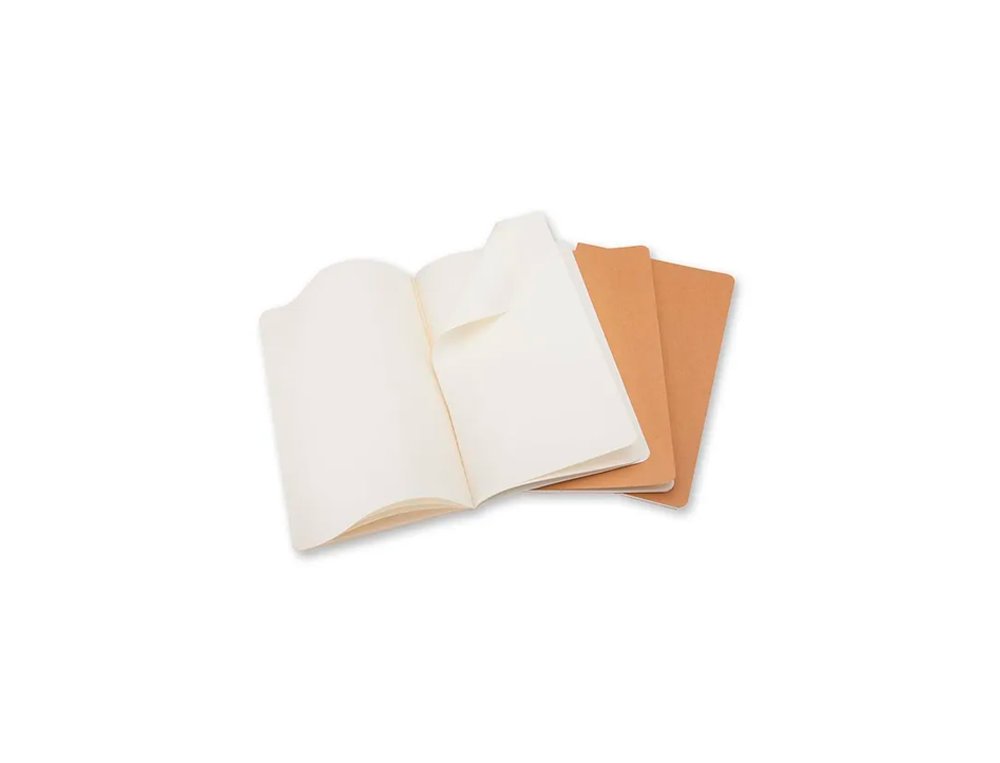 CUADERNO MOLESKINE POCKET PACK 3 Unidades KRAFT BLANCO