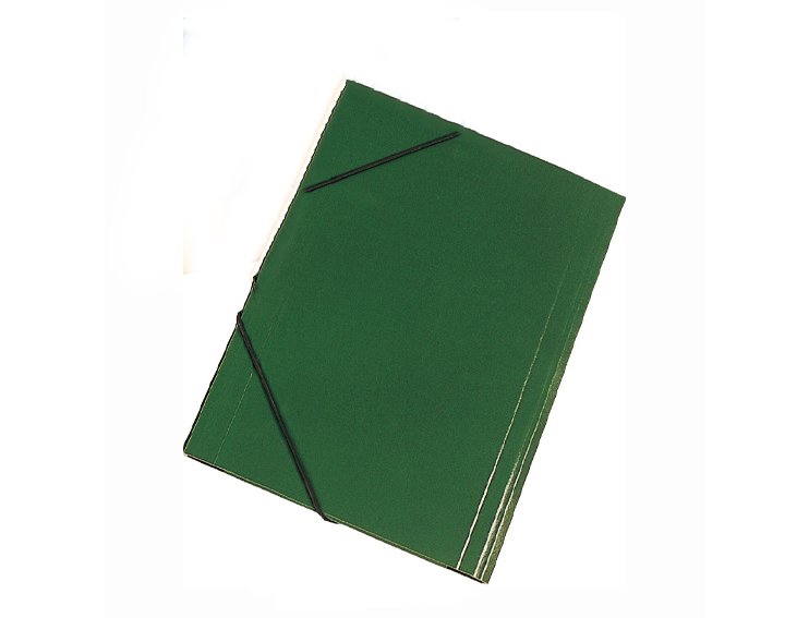 CARPETA CARTON BRILLO FOLIO SIMPLE VERDE OLIVA