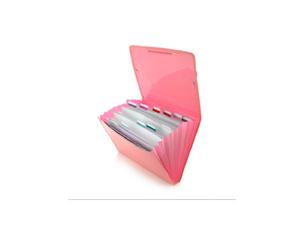 CARPETA CLASIFICADORA 12 SEPARADORES DINA4 OFFICE BOX BLUSH COLORES PASTELES SURTIDO