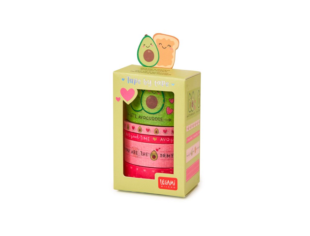 CINTA ADHESIVA AGUACATE LEGAMI 5 Rollos Surtidos Legami