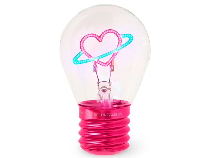 LAMPARA DE MESA LEGAMI EN FORMA BOMBILLA PLANET HEART