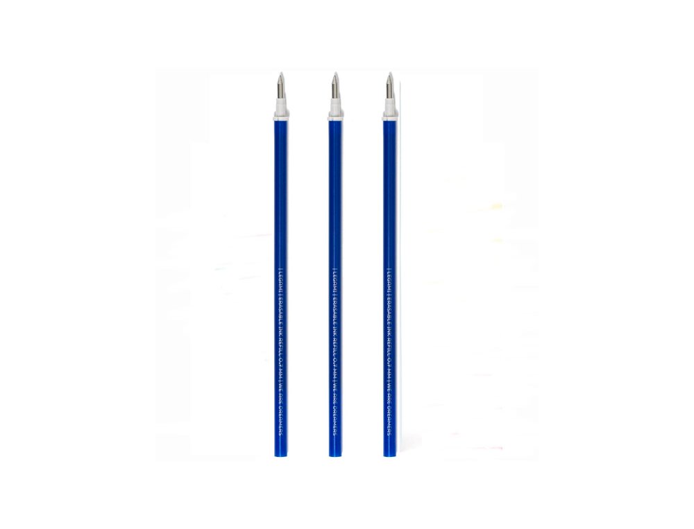 RECAMBIO BOLIGRAFO BORRABLE Pack 3Uds AZUL