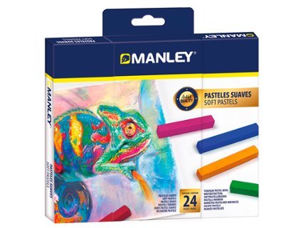 PASTEL SUAVE MANLEY SET PASTELES SUAVES 24 COLORES