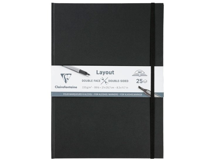BLOC DE DIBUJO LAYOUT 25 Hojas DINA4 220 Gramos CLAIREFONTAINE