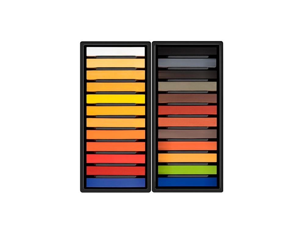 PASTEL BLANDO CAJA CARTON 24 COLORES RETRATO MILAN
