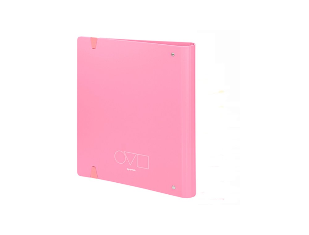 CARPEBOOK 4 ANILLAS 35MM 100 Hojas POLYFOAM GRAFOPLAS UNEQUAL MINIMAL ROSA