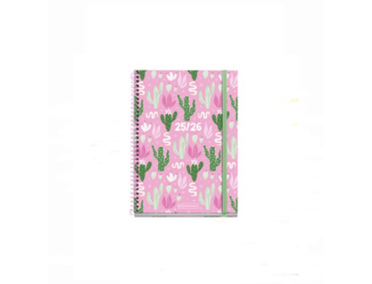 AGENDA ESCOLAR ESPIRAL DINA5 PLUS TEEN SEMANA VISTA PINK DESERT