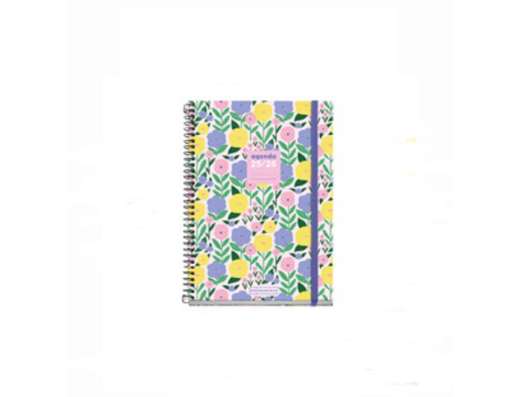 AGENDA ESCOLAR ESPIRAL DINA5 PLUS TEEN DIA PAGINA PINK BLOSSOM