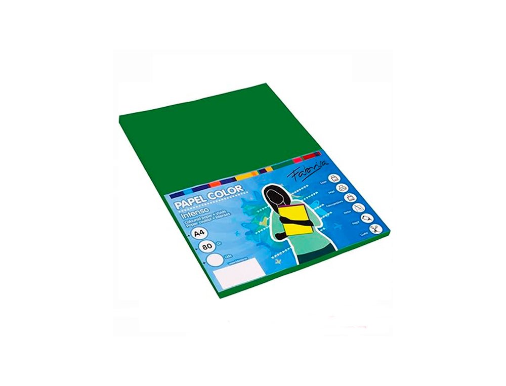 PAPEL IRIS DINA4 PACK 100 HOJAS VERDE OSCURO BILLAR