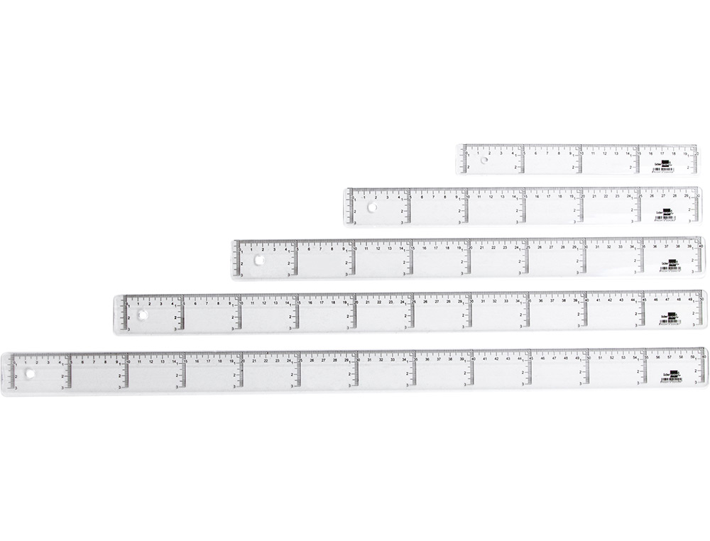 REGLA PLASTICO CRISTAL 30 CMS Faibo