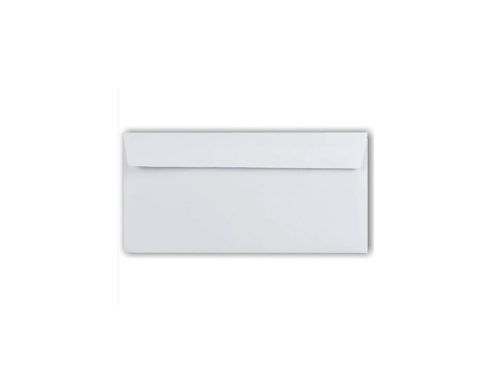 SOBRE BLANCO 110X220 mm AUTODEX Tira Silicona 90 Gramos VENTANA PAQUETE 50 Unidades