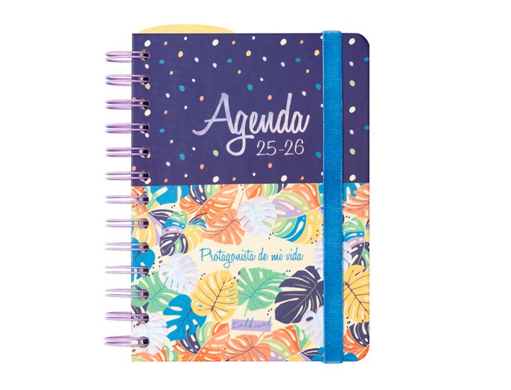 AGENDA ESCOLAR ESPIRAL 120X169 MM DIA PAGINA FINOCAM TALKUAL VIDA