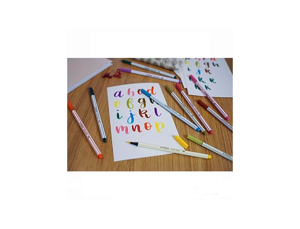 ROTULADOR STABILO PEN 68 BRUSH CARMIN