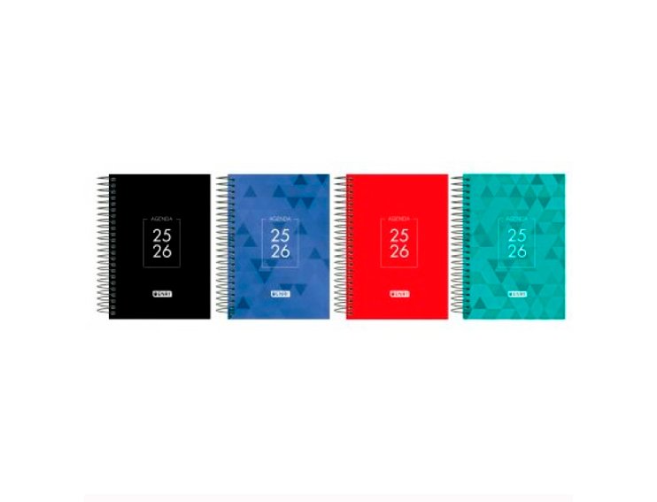 AGENDA ESCOLAR ESPIRAL 150X210 MM DIA PAGINA TAPA EXTRADURA ENRI BASIC IDENTITY