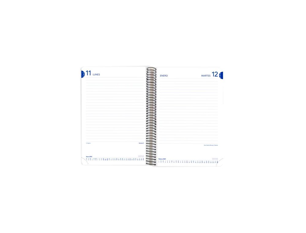 AGENDA ESCOLAR ESPIRAL 150X210 MM DIA PAGINA TAPA EXTRADURA ENRI BASIC IDENTITY