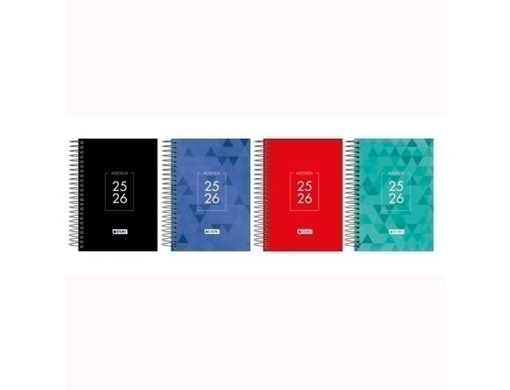 AGENDA ESCOLAR ESPIRAL 120X180 MM OCTAVO DIA PAGINA TAPA EXTRADURA ENRI BASIC IDENTITY