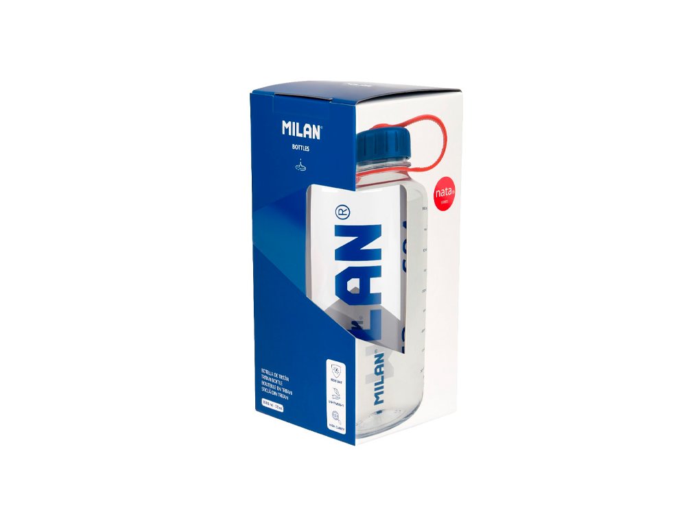 BOTELLA DE TRITÁN 1L MILAN NATA 624 TRANSPARENTE