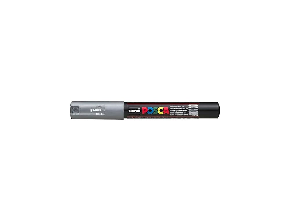 ROTULADOR UNI BALL POSCA FINO 0.7 MM PLATA