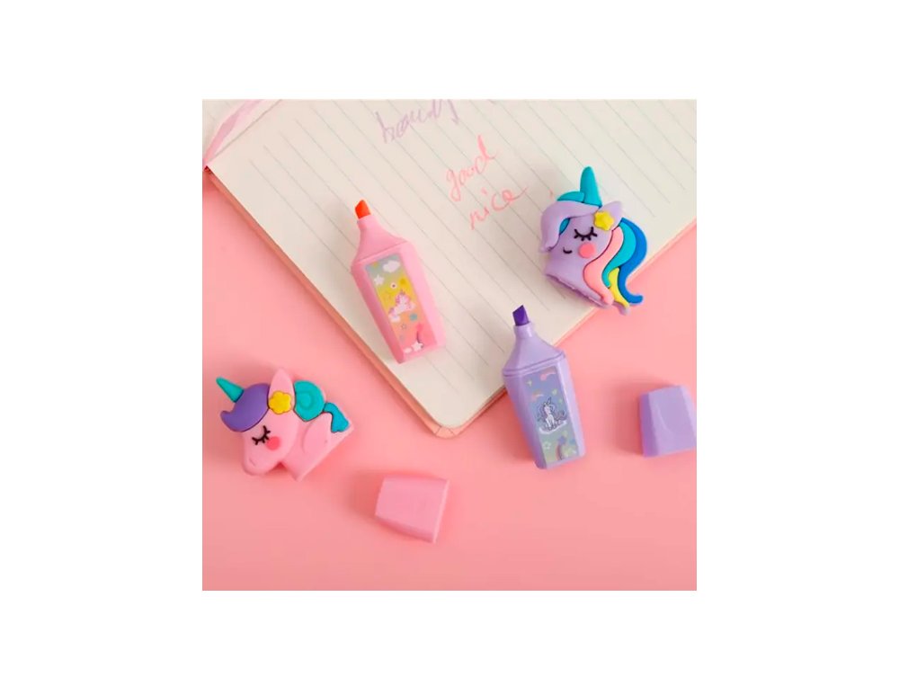 MARCADOR FLUOR MINI UNICORNIO SURTIDO