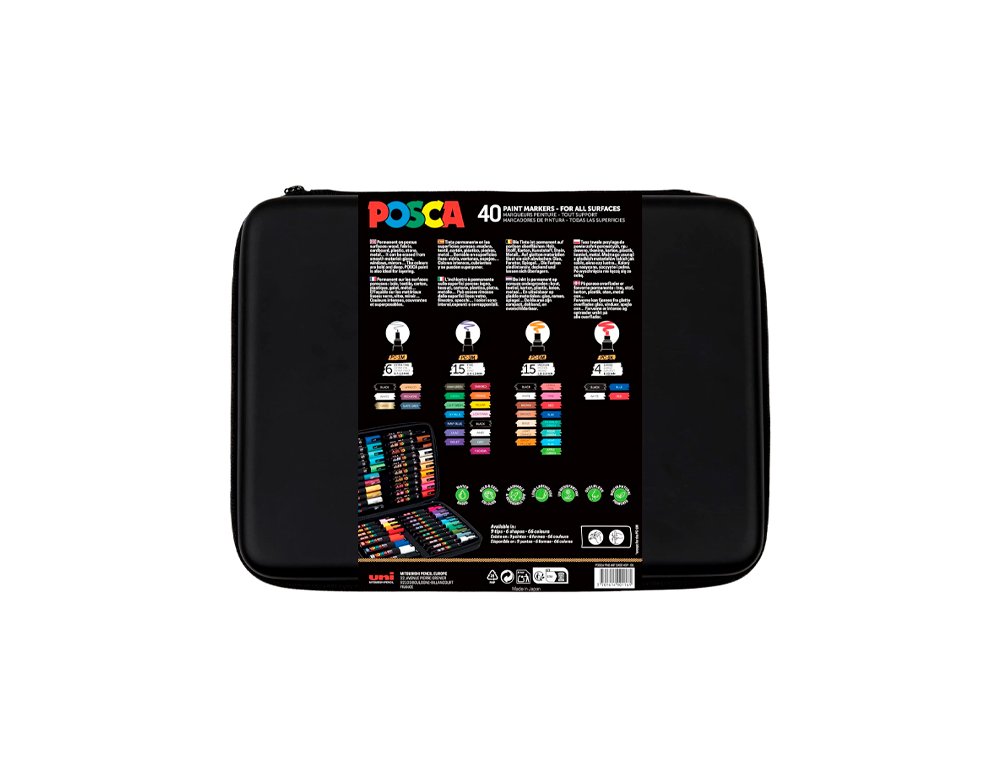 ESTUCHE ROTULADOR UNI BALL POSCA 40 Unidades